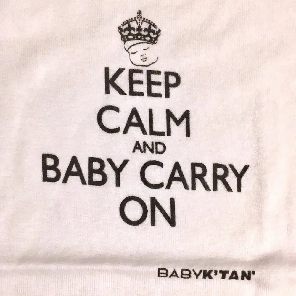 Baby K’TAN Keep Calm & Carry On top size 12m NWT